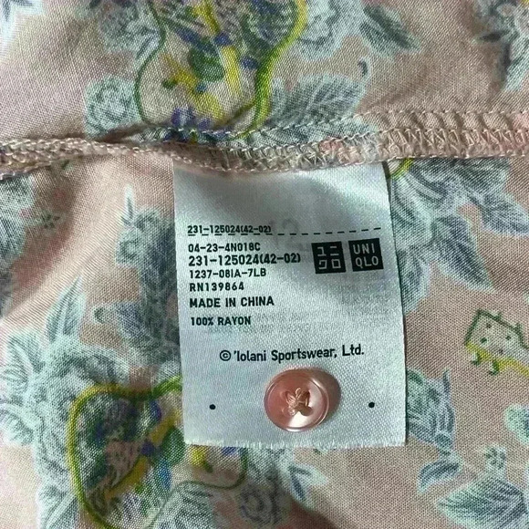 ‘Iilani Women’s Pink Hawaiian Classics Shirt Large Lightweight Vogue Vacation - Picture 10 of 10